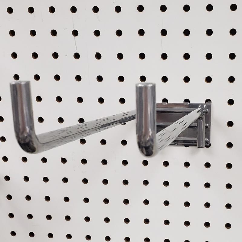 12 in. 375 Silver Metal Double Arm Heavy Duty Utility Display Hooks Peg Hook 5 pk