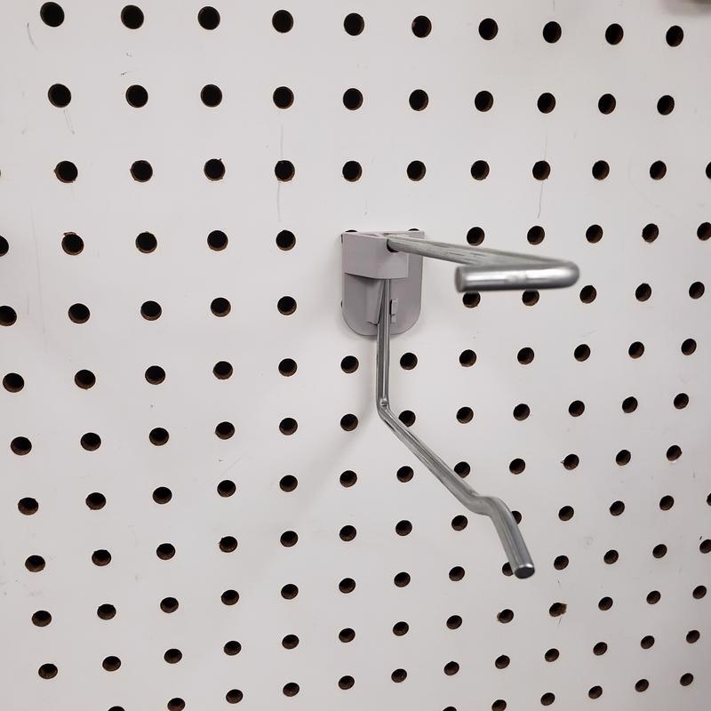 4 in. 250 Silver Metal Quick Back Pegboard Hooks Peg Hook 50 pk
