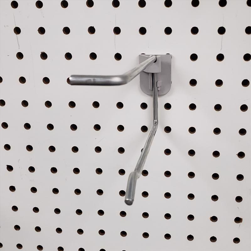 4 in. 250 Silver Metal Quick Back Pegboard Hooks Peg Hook 50 pk