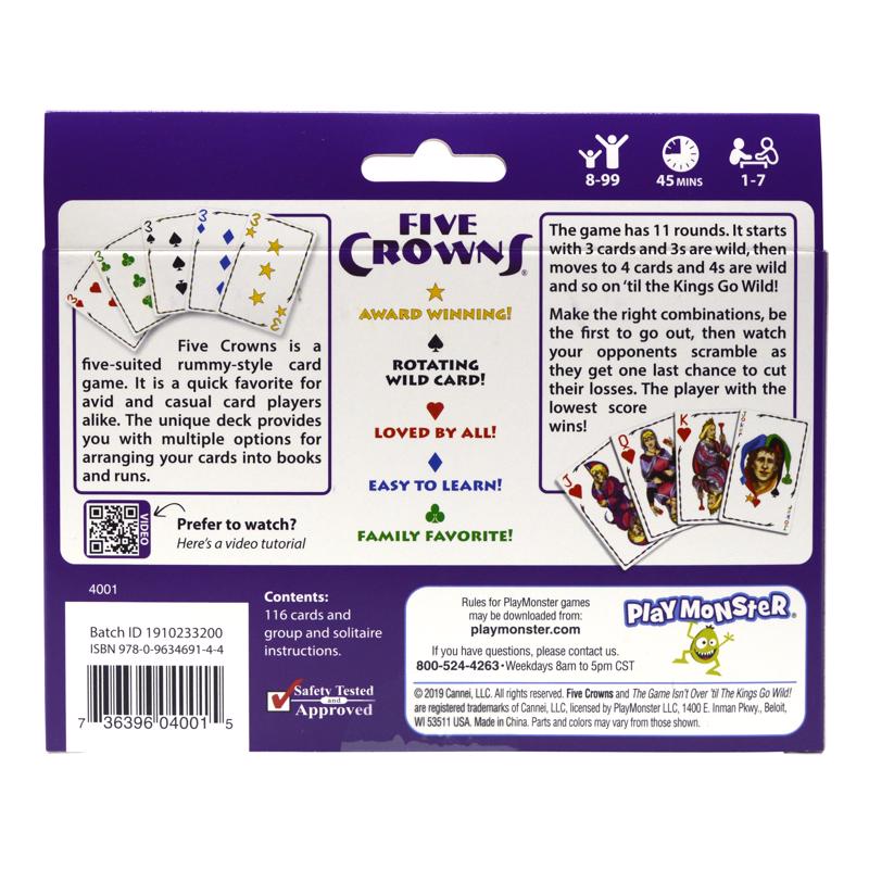 PlayMonster Five Crowns Card Game Multicolored 116 pc