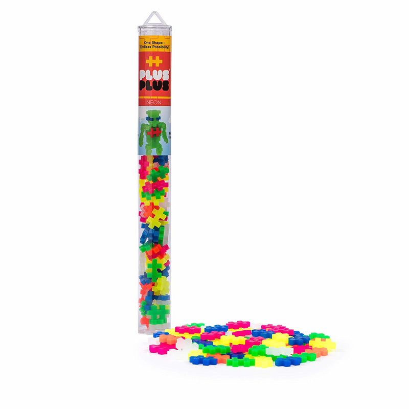 Plus-Plus Neon Mix Building Toy Multicolored 70 pc