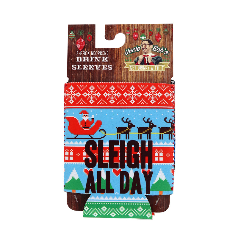 Uncle Bob's Assorted Christmas Drink Sleeve 2 pk