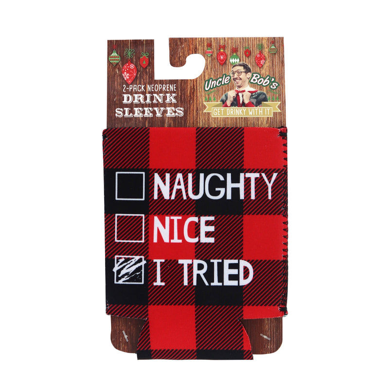 Uncle Bob's Assorted Christmas Drink Sleeve 2 pk