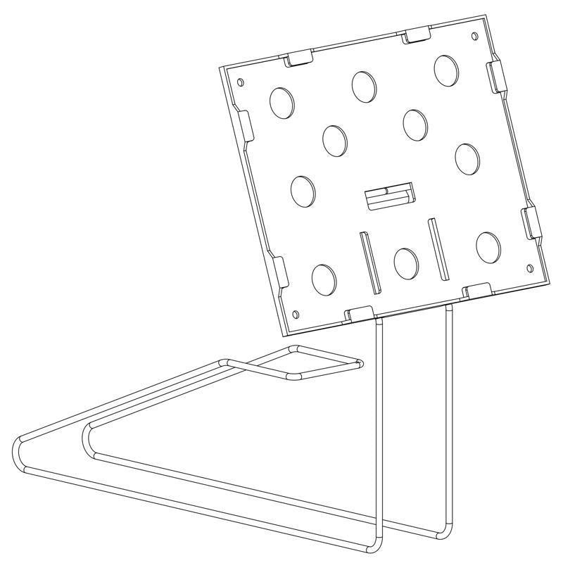 Black Metal Pallet Sign Holder 8.5 in. H X 11 in. W