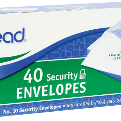 Mead 9.5 in. W X 4.12 in. L No. 10 White Envelopes 40 pk