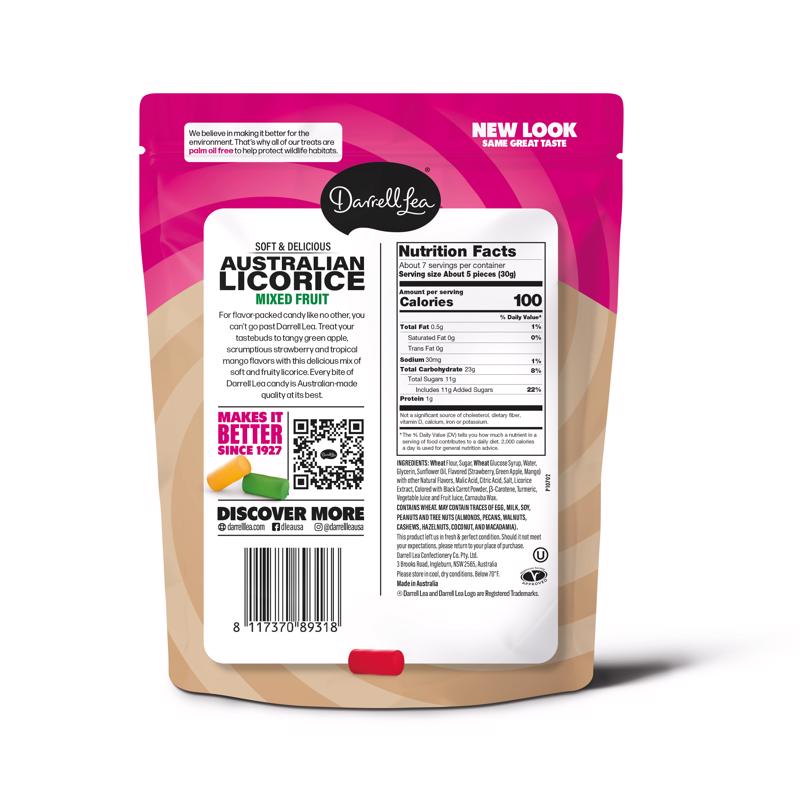 Darrell Lea Mixed Fruit Licorice 7 oz