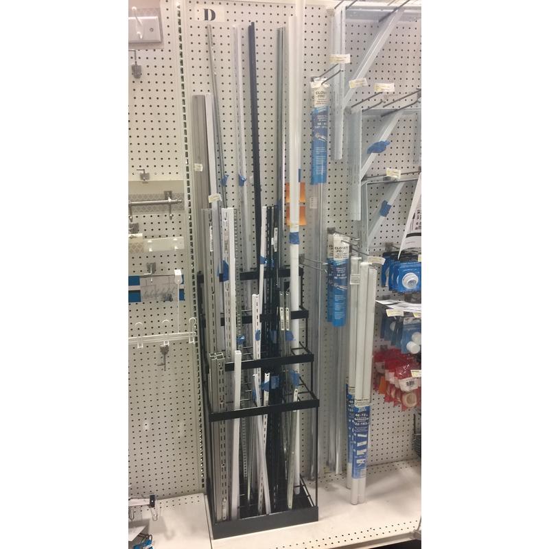38-1/16 in. H X 16-1/8 in. W X 10-1/2 in. D Black Metal Shelf Upright Display Display