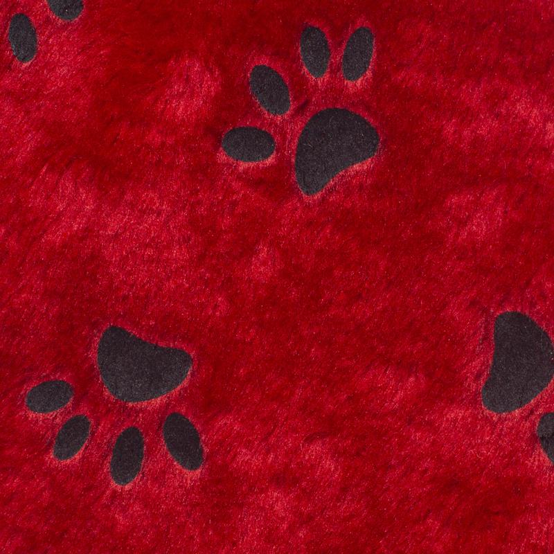 Dyno Red/White/Black Paw Print Christmas Stocking 16 in.