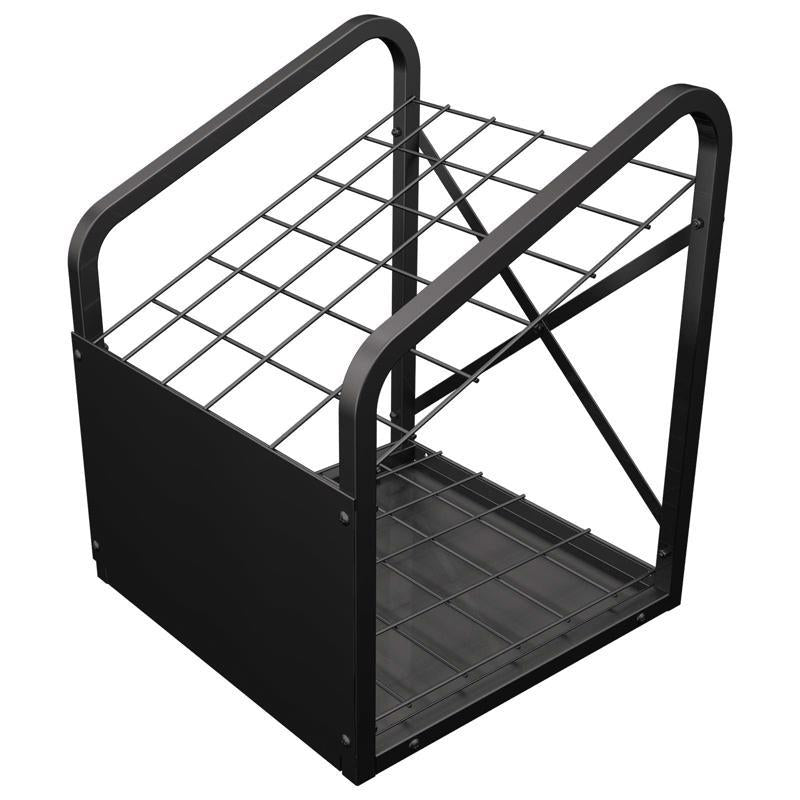 25 in. H X 20 in. W X 20 in. D Black Metal Precut Pipe Display