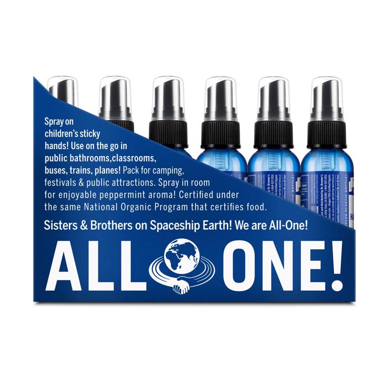 Dr. Bronner's Peppermint Citrus Scent Liquid Hand Sanitizer 2 oz