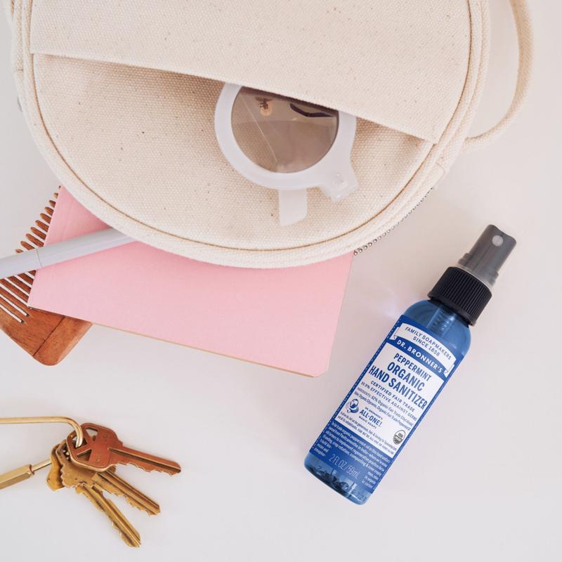 Dr. Bronner's Peppermint Citrus Scent Liquid Hand Sanitizer 2 oz