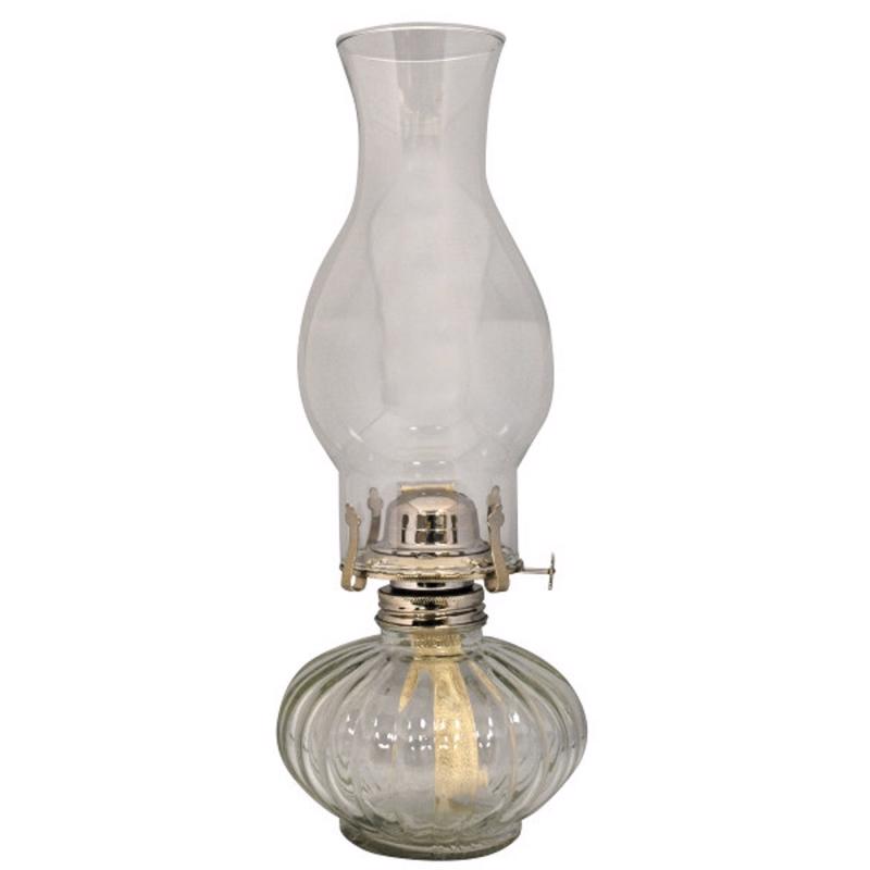 Lamplight Farms Clear Glass 13.81 in. Ellipse Oil Lamp