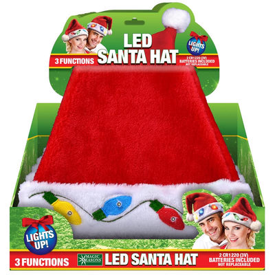 Magic Seasons Christmas LED Santa Hat Plush