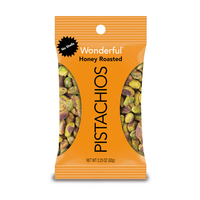 Wonderful Honey Roasted Pistachios 2.25 oz Bagged
