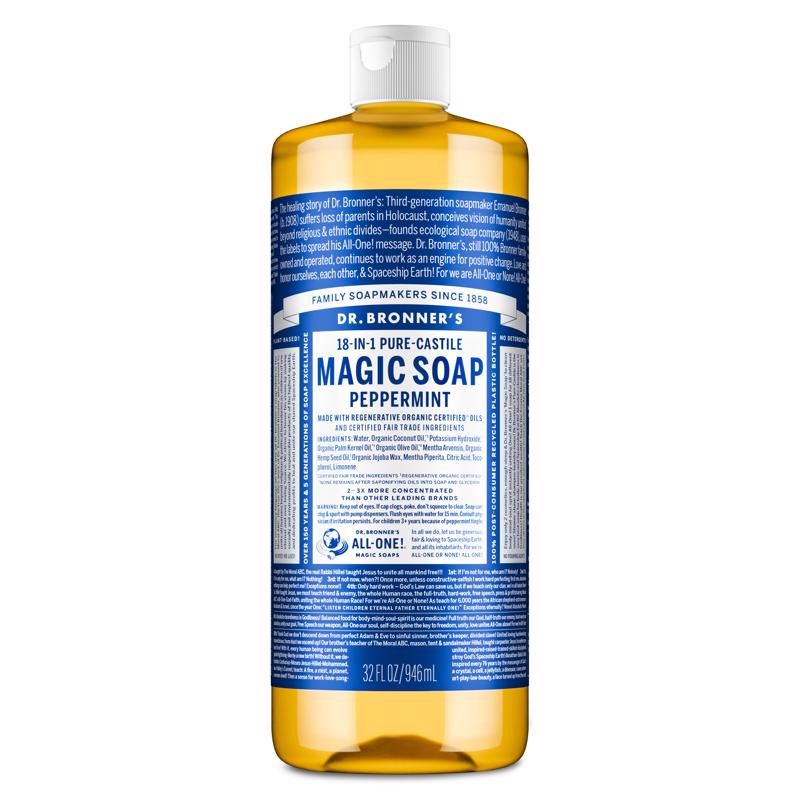 Dr. Bronner's Organic Peppermint Scent Pure-Castile Liquid Soap 32 oz