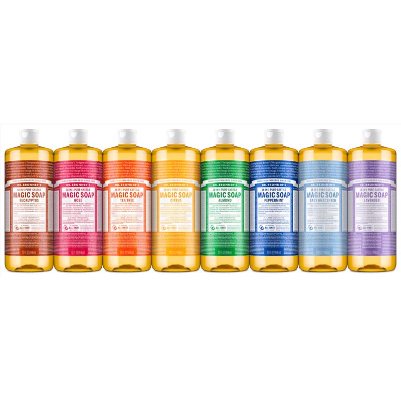 Dr. Bronner's Organic Peppermint Scent Pure-Castile Liquid Soap 32 oz