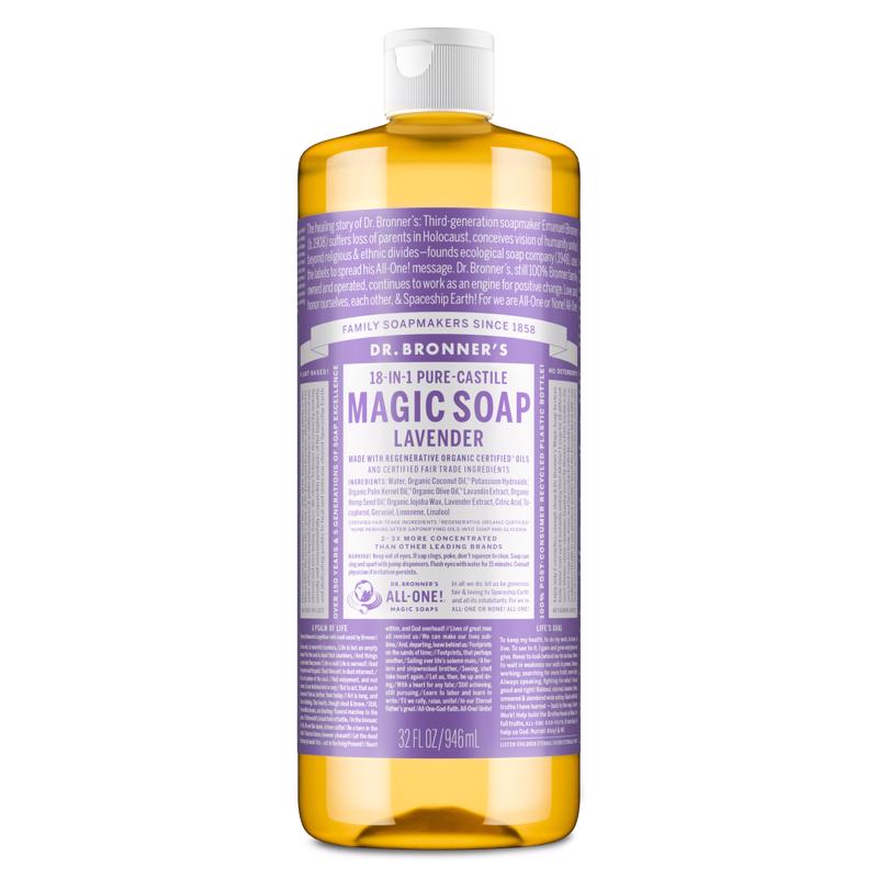 Dr. Bronner's Organic Lavender Scent Pure-Castile Liquid Soap 32 oz