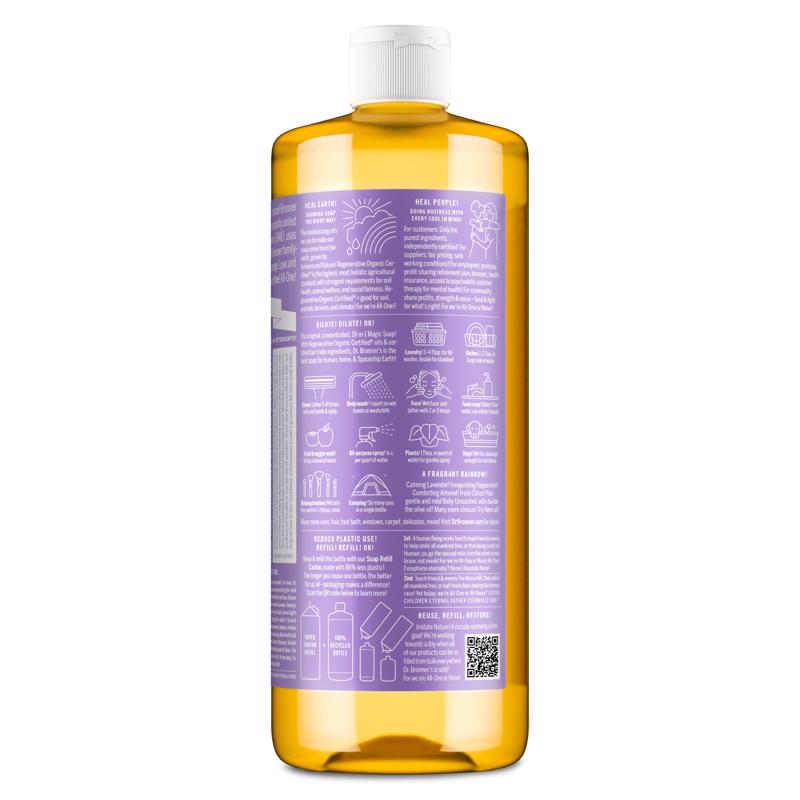 Dr. Bronner's Organic Lavender Scent Pure-Castile Liquid Soap 32 oz