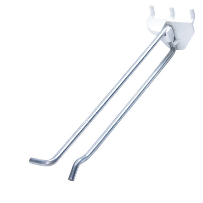 10 in. White Metal Peg Hook 50 pk