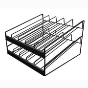 9 in. H X 14 in. W X 14 in. D Black Metal Wood Filler Display