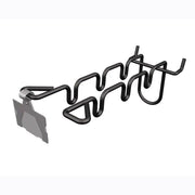 5 in. Black Metal Trowel Hook Peg Hook with Bin Tag Holder 5 pk