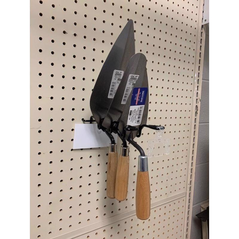 5 in. Black Metal Trowel Hook Peg Hook with Bin Tag Holder 5 pk