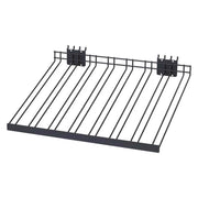 3 in. H X 22 in. W X 18 in. D Black Metal Sprinkler Head Shelf Pegboard Display