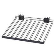 3 in. H X 22 in. W X 18 in. D Black Metal Sprinkler head Shelf Pegboard Display