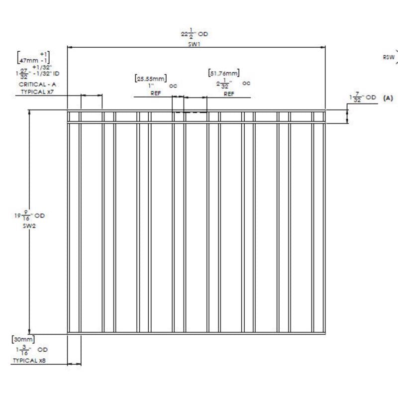 3 in. H X 22 in. W X 18 in. D Black Metal Sprinkler head Shelf Pegboard Display