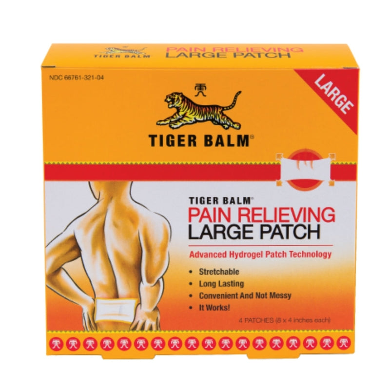 Tiger Balm Large White Pain Relief Patch 4 pc