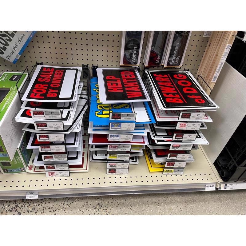 17 in. H X 11  W X 16  L Powder Coated Black Signage Merchandiser