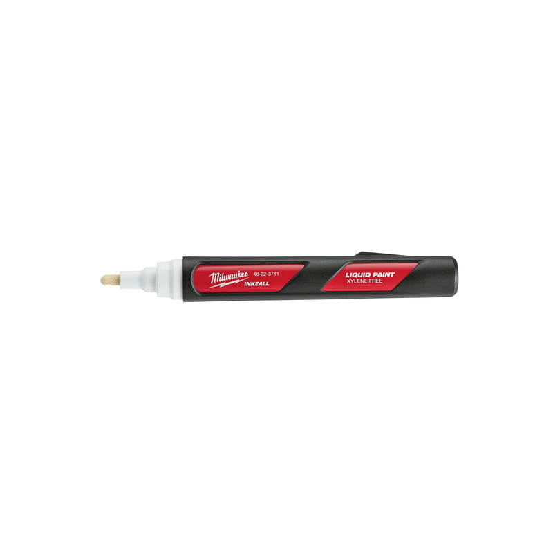 Milwaukee Inkzall White Felt Tip Liquid Paint Marker