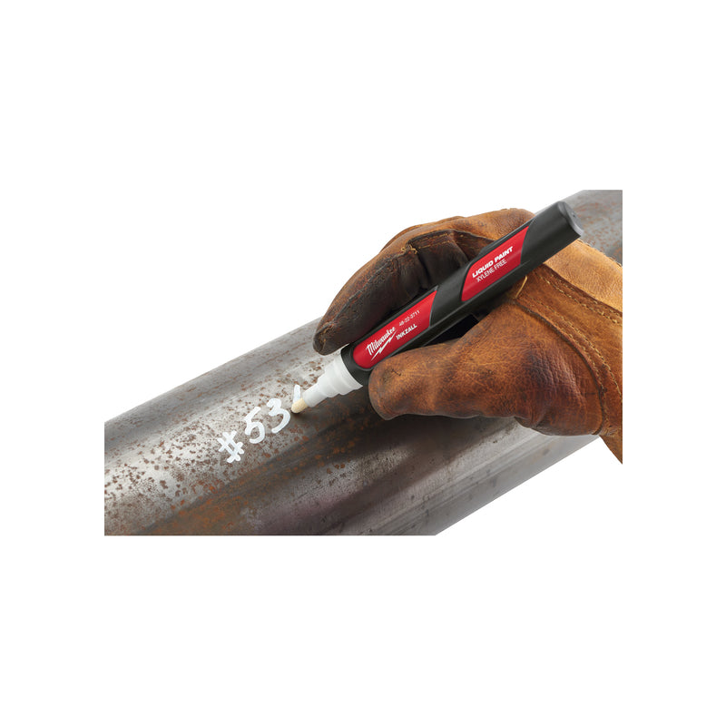 Milwaukee Inkzall White Felt Tip Liquid Paint Marker