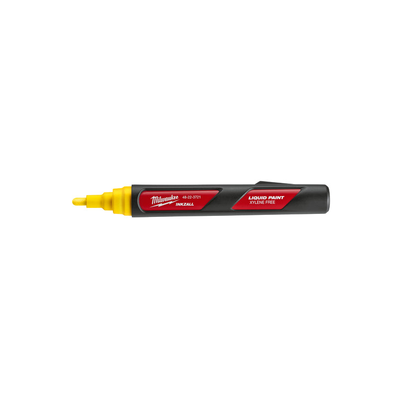 Milwaukee Inkzall Yellow Felt Tip Liquid Paint Marker