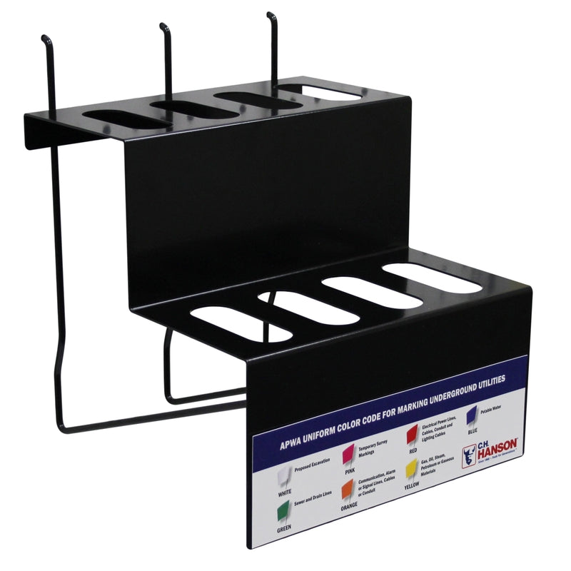 14 in. H X 11 in. W X 11 in. D Black Metal Stake Flag Holder Rack