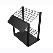 23 in. H X 19  W X 12  L Powder Coated Black Level Rack