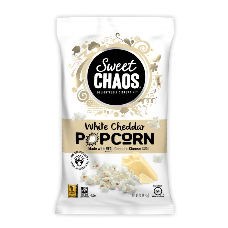 Sweet Chaos White Cheddar Popcorn 1.5 oz Bagged