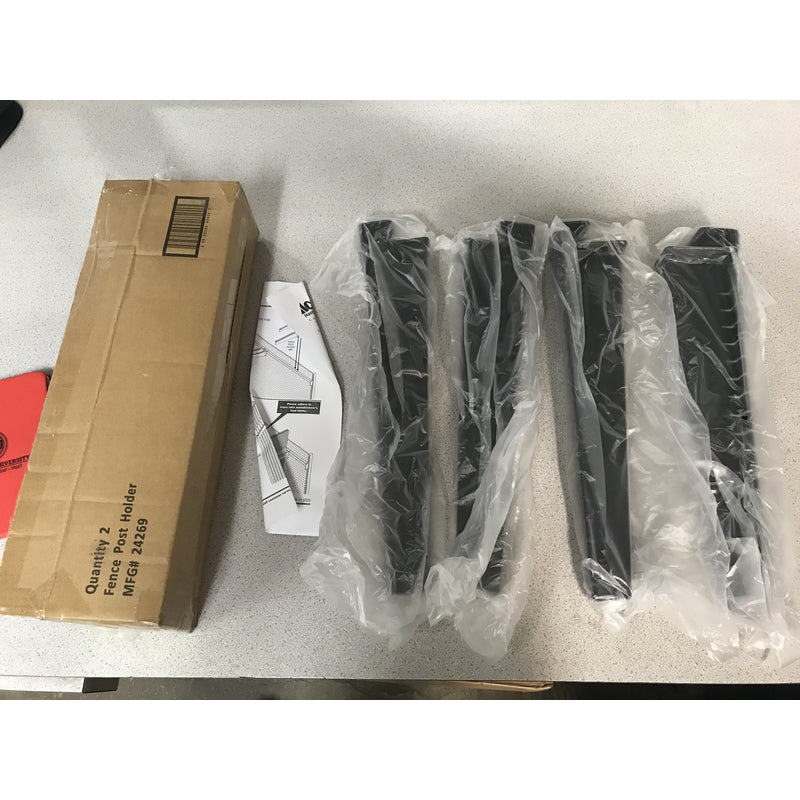 Black Metal Fence Post Holder Rack