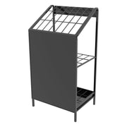 40 in. H X 24 in. W X 18 in. D Black Metal Dowel Rod Display