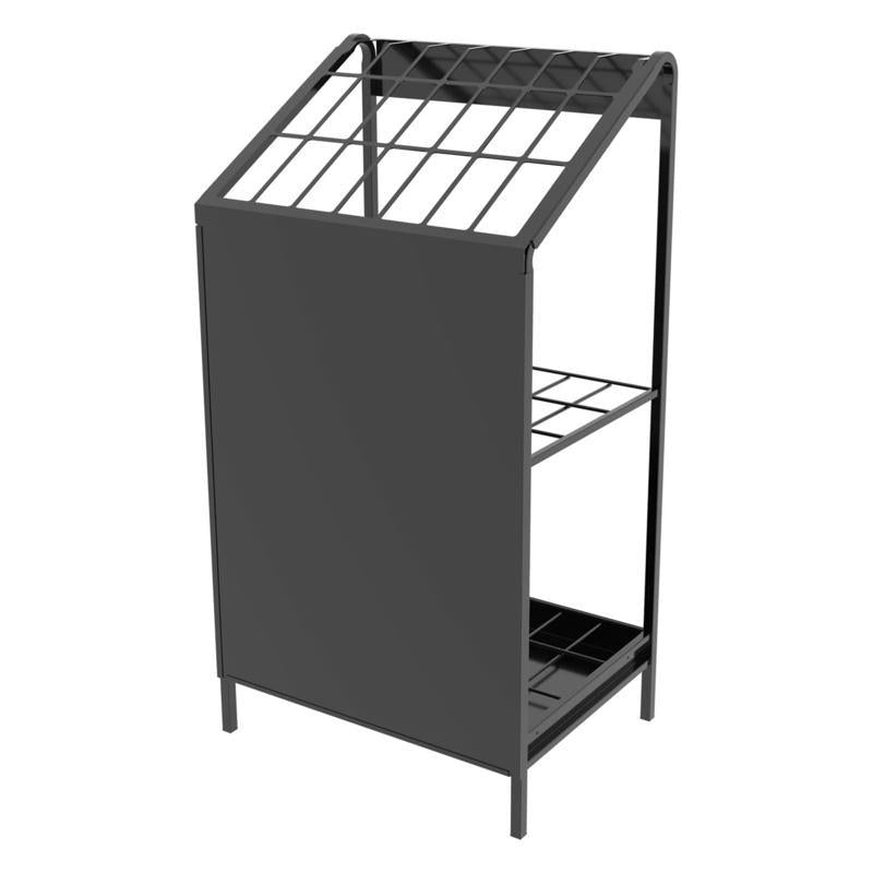 40 in. H X 24 in. W X 18 in. D Black Metal Dowel Rod Display