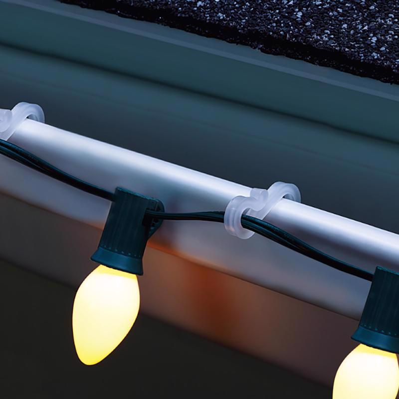 Celebrations Christmas Light Gutter/Shingle Hook Outdoor Light Clip 24 pc