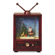 Gerson Brown Nostalgic Musical Spinning Water Globe Christmas Indoor DecorWater Globe 9 in.