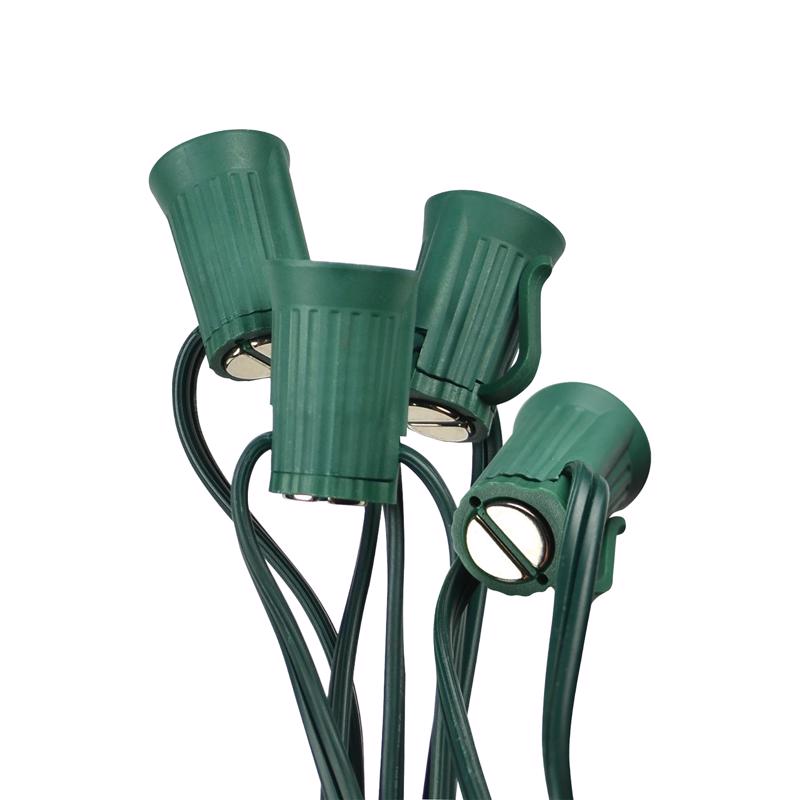 Holiday Bright Lights C9 String Socket Light Cord on Reel 500 ft.