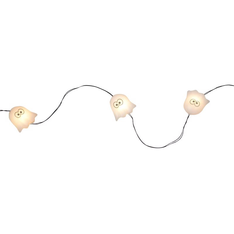 Celebrations Halloween Warm White 15 ct .2 in. LED Prelit Ghost/Witch String Lights