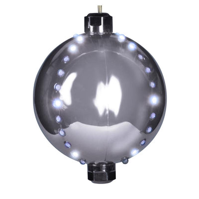 Celebrations Platinum LED Pure White Lighted Ornament 6 in. Hanging Decor