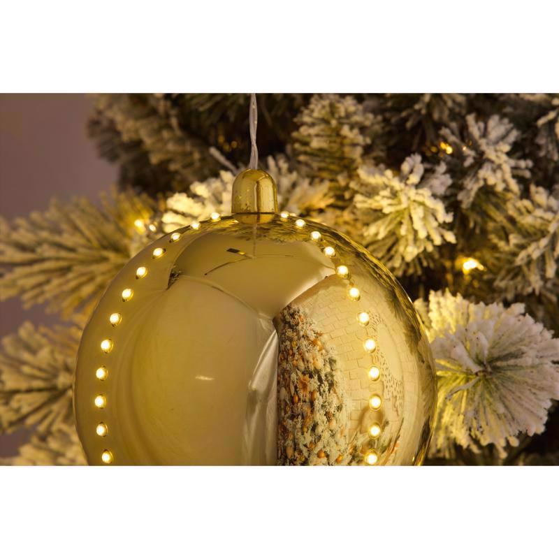 Celebrations Platinum LED Clear/Warm White Lighted Ornament 6 in. Hanging Decor