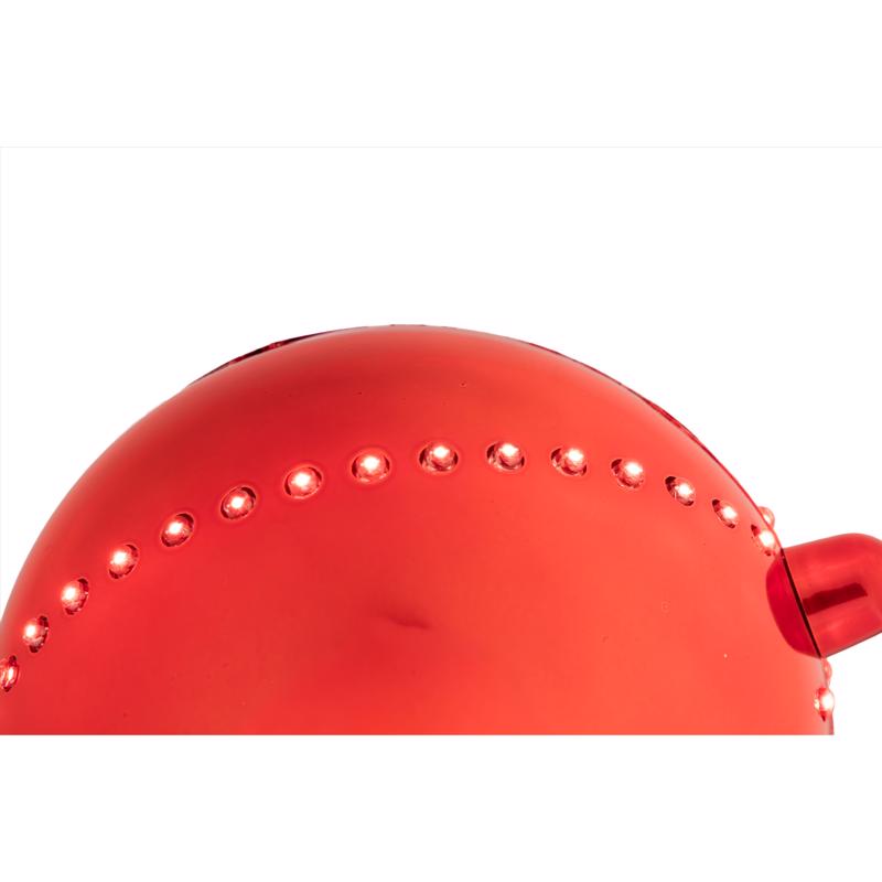 Celebrations Platinum LED Red Lighted Ornament 6 in. Hanging Decor