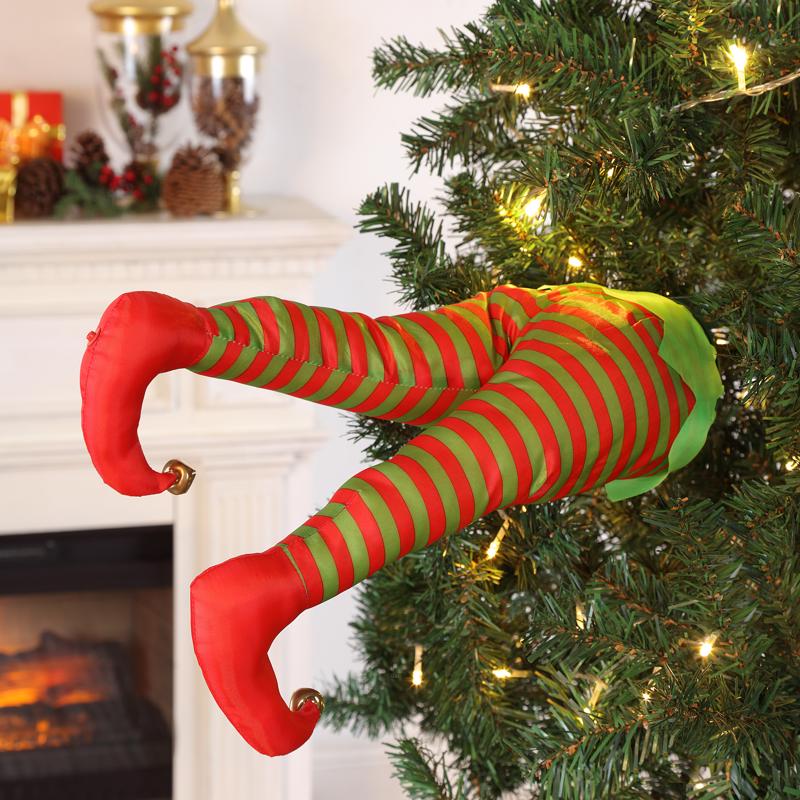 Mr. Christmas Green/Red Elf Kicker Animated Decor 16 in.