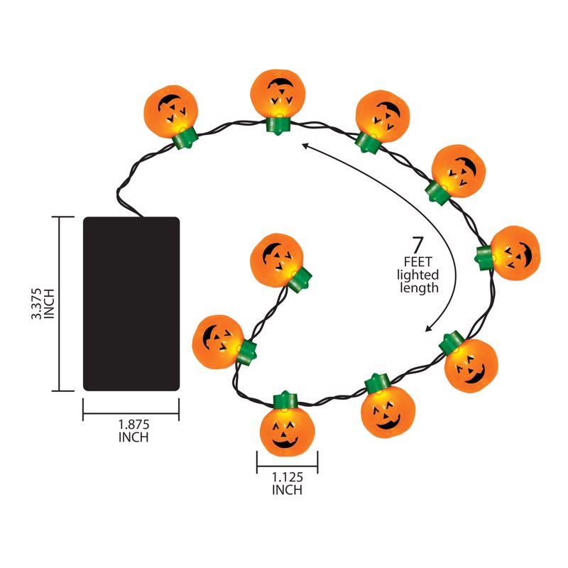 Magic Seasons Assorted 0 in. LED Spooky Light String Halloween Decor