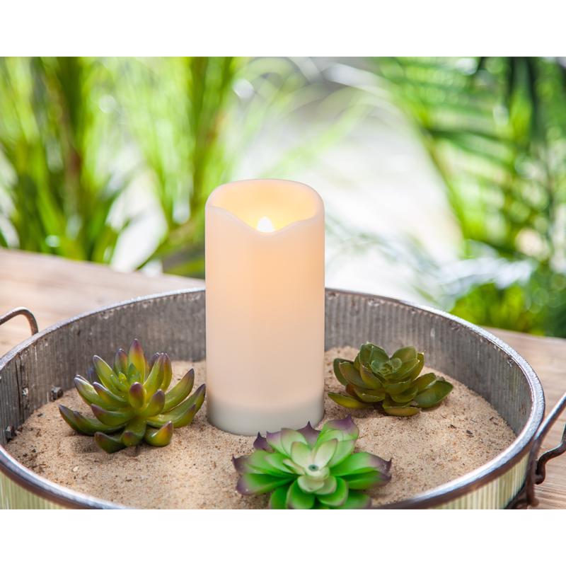 Everlasting Glow Candle Table Decor Plastic 3 in.